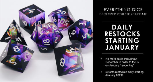 December 2020 store update - Re-opening in January