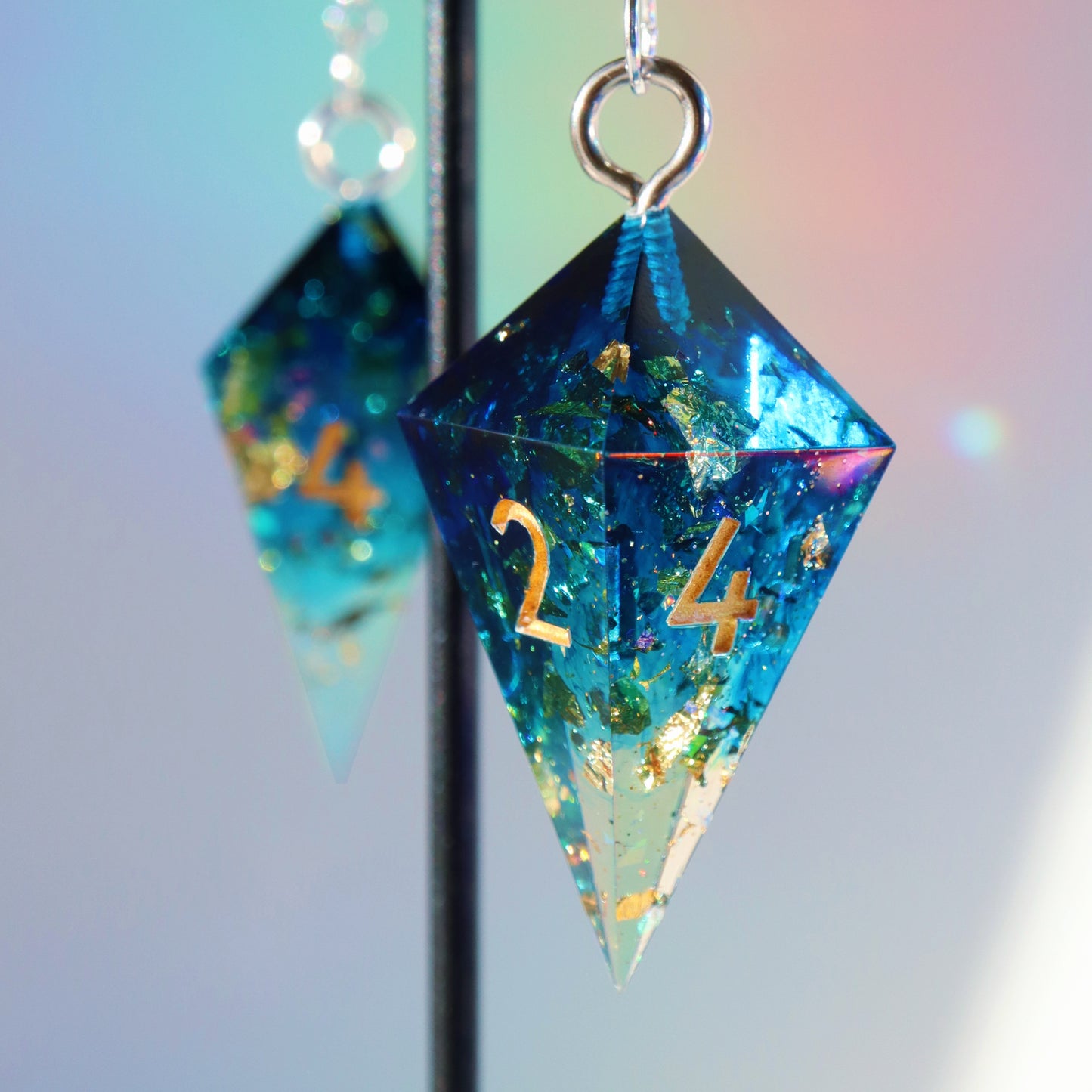 Crystal D4 Earring - Sacred Flame