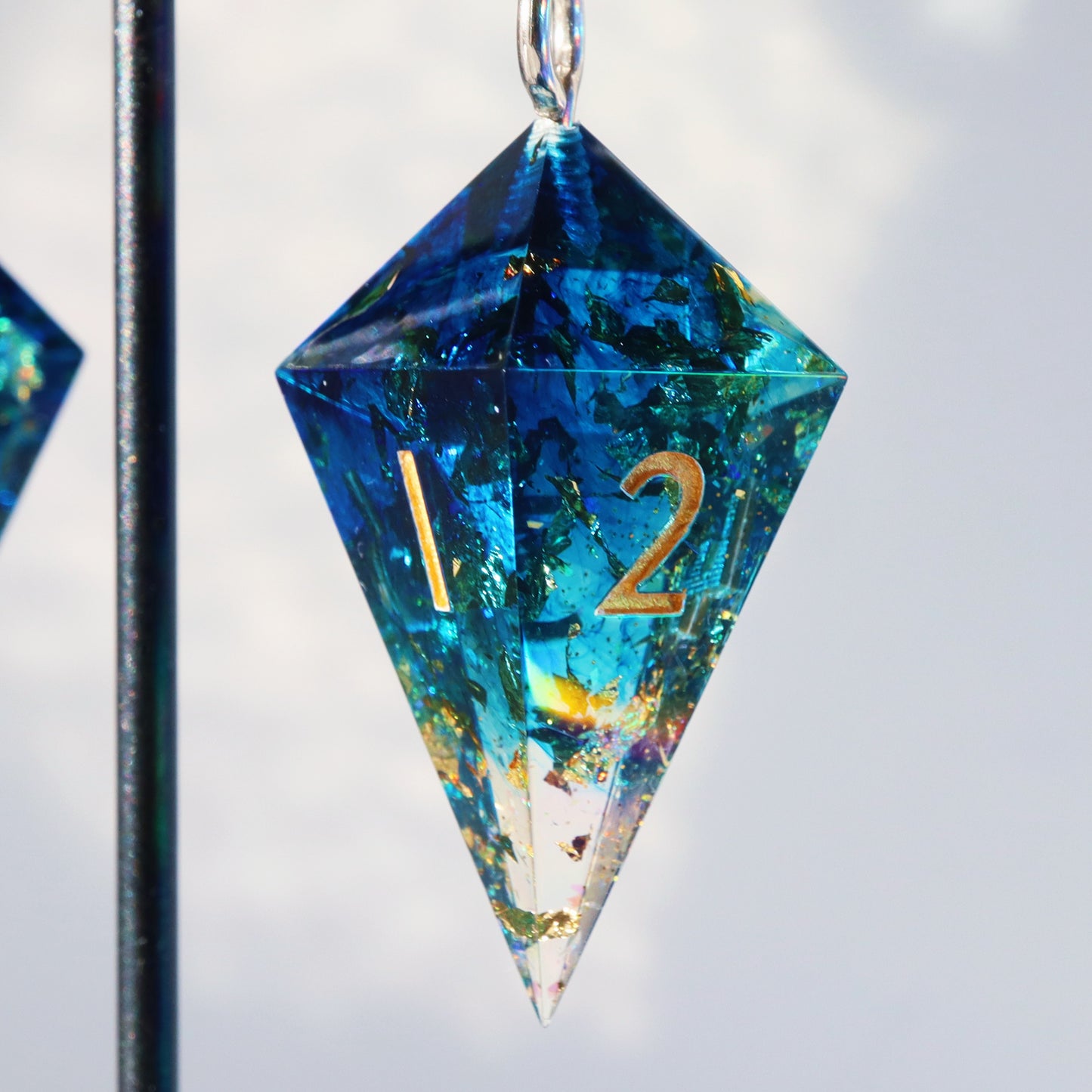 Crystal D4 Earring - Sacred Flame