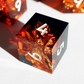 Fireheart 6D6 Set - handmade sharp edge 6 piece dice set