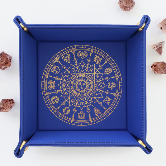 Astrology Circle Navy Dice Tray