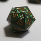 Wallflower - hand-painted & handmade sharp edge single d20